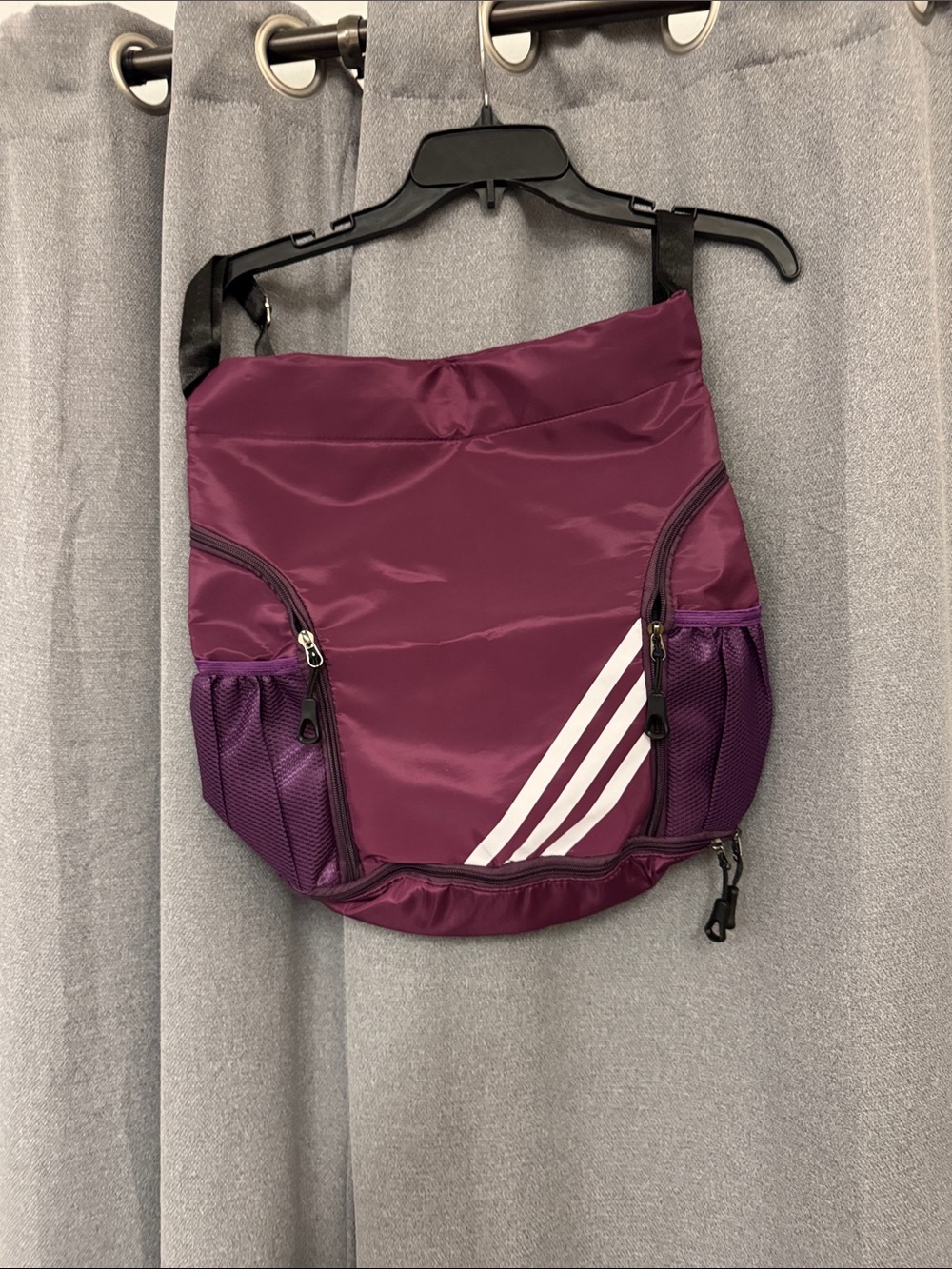 Purple Women’s Backpack Tote with White Accent